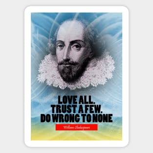 William Shakespeare Inspiration Quote Sticker